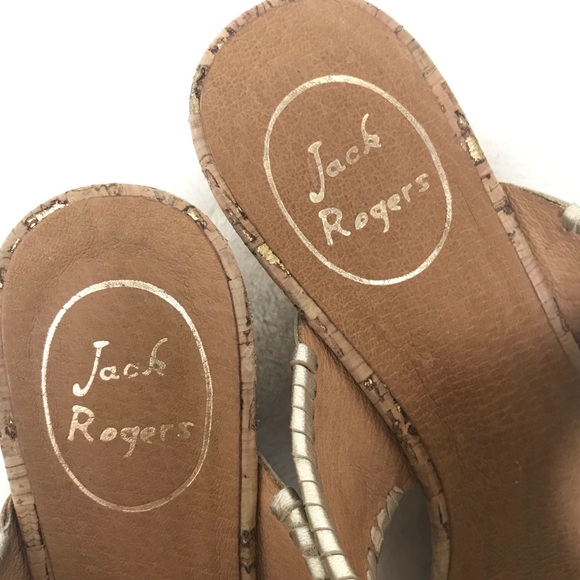 Jack Rogers Emilia Cork Wedge Sandal Matte Gold - Picture 14 of 16